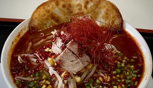 麺屋あり坂＠秋田県大仙市にて激辛福はなびをオーダー！店一推しラーメンを辛さMAXの三福にして花火焼きとの甘辛コントラストを堪能♪