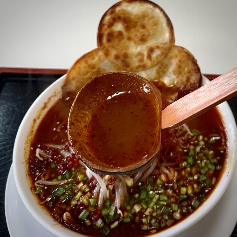 麺屋 あり坂 ありさか 秋田県大仙市大曲 花火通りペアーレ 大曲駅 激辛福はなび 三福 激辛醤油ラーメン スープ