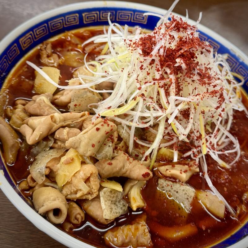 元祖勝浦式担々麺 江ざわ えざわ 千葉県勝浦市白井久保 勝浦駅 芳賀 もつ担々 坦々麺 もつ煮トッピング 勝浦タンタンメン 大辛 具