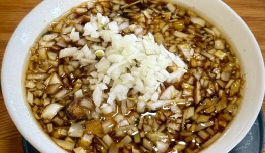 炭火らあぁめん いち(１)＠千葉県長生郡白子町関にていちらあぁめんをオーダー！きざみ玉ネギTPに濃い味コールで魔性のショッパ竹岡式ラーメンに♪