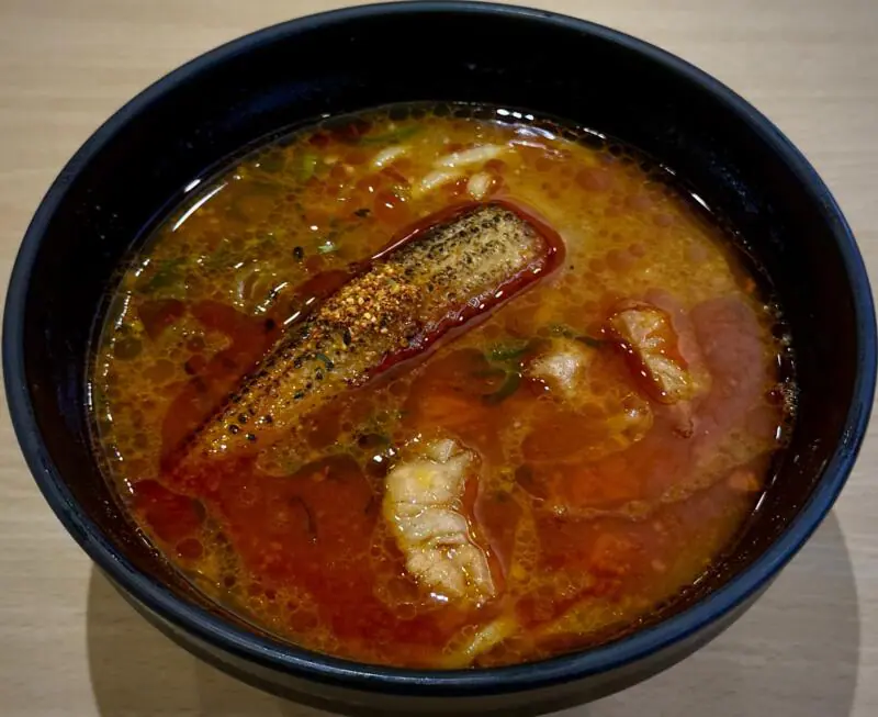 かっぱ寿司 男鹿店 秋田県男鹿市船越 内子 船越駅 鬼金棒監修 カラシビ味噌らー麺 辛痺味噌ラーメン 3辛 追い込みラー油