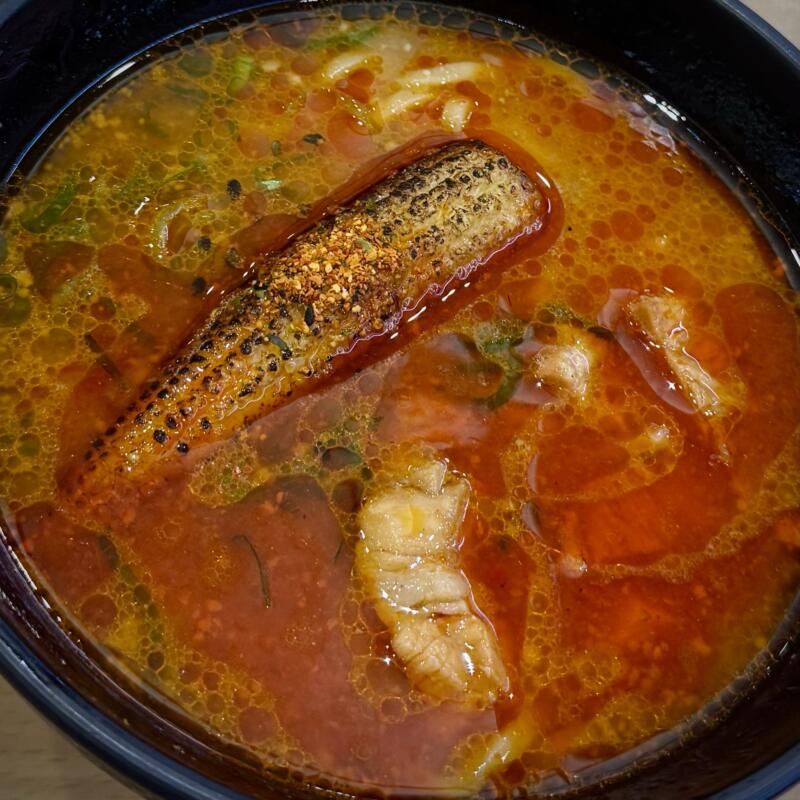 かっぱ寿司 男鹿店 秋田県男鹿市船越 内子 船越駅 鬼金棒監修 カラシビ味噌らー麺 辛痺味噌ラーメン 3辛 追い込みラー油 具