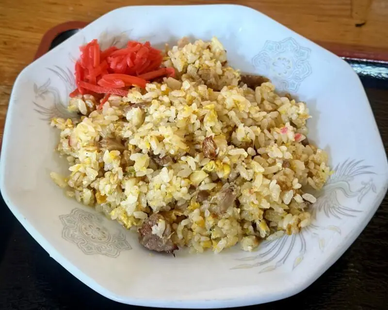 お食事処 きらく 秋田県秋田市楢山本町 楢山南中町 羽後牛島駅 ラーメンセット ミニチャーハン付き 炒飯