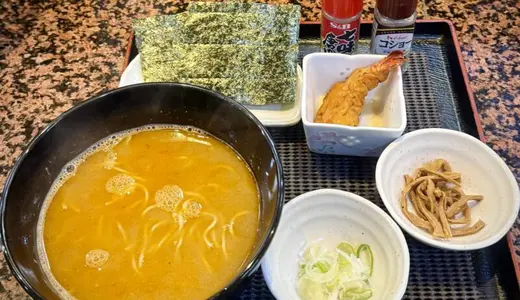 太助寿司本店＠秋田県秋田市下新城にて究極のエビ味噌ラーメン＆天晴をオーダー！香味亭×湯の台食堂×寿司屋が本気で手を組んだ期間限定メニュー＆日本一の寿司職人が手掛ける渾身の一皿♪