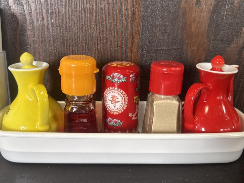 ら〜めん笑 らーめん笑 しょう 秋田県大仙市北長野 羽後長野駅 イオン中仙店前 マーボーご飯セット 麻婆豆腐定食 味変 調味料