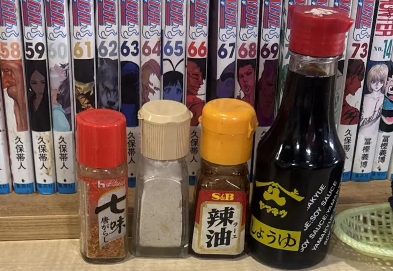 東寿司 秋田県横手市平鹿町 浅舞覚町 醍醐駅 半ラーメン 醤油ラーメン 味変 調味料