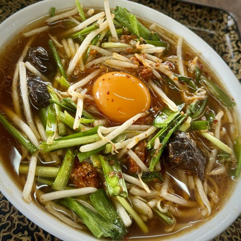 ろくごうドライブイン 秋田県仙北郡美郷町六郷 飯詰駅 六郷新町 たいわん風ニラそば 名古屋ご当地 台湾ラーメン スパイスラーメン 具