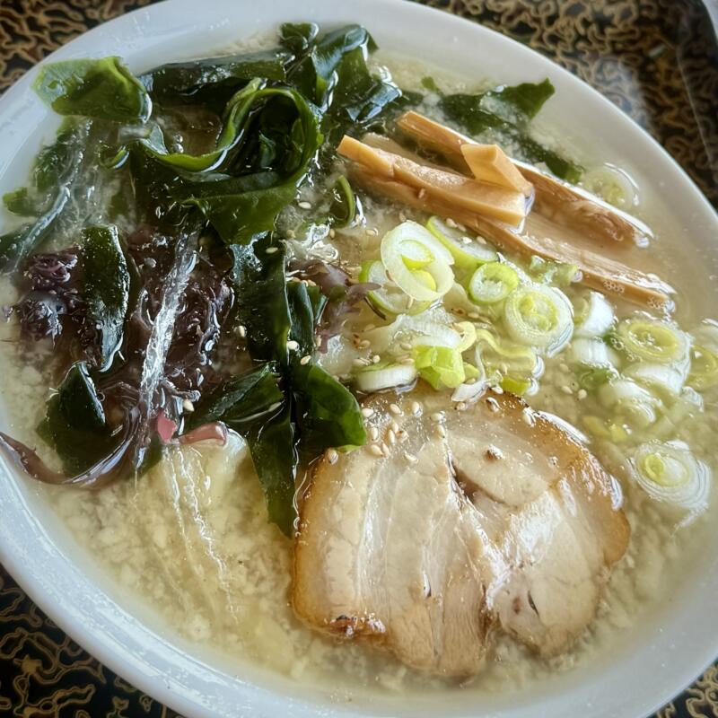 ろくごうドライブイン 秋田県仙北郡美郷町六郷 飯詰駅 六郷新町 海藻塩香娘麺 サンＱラーメン インスパイア 海藻シャンコ 塩ラーメン 具