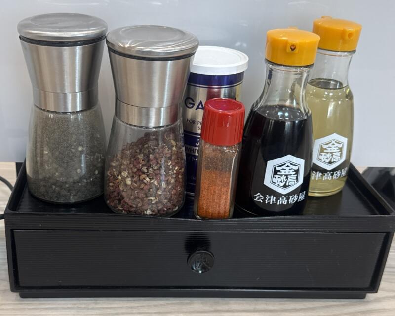 うえんで 喜多方店 福島県喜多方市上川向 新町 喜多方駅 会津山塩らぁ麺 塩ラーメン 味変 調味料