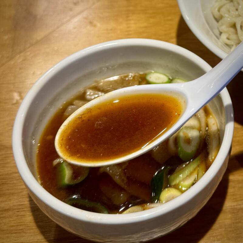 純手揉み中華 れん 福島県喜多方市寺町 前田 喜多方駅 辛ネギ豚つけ麺 つけ汁 スープ