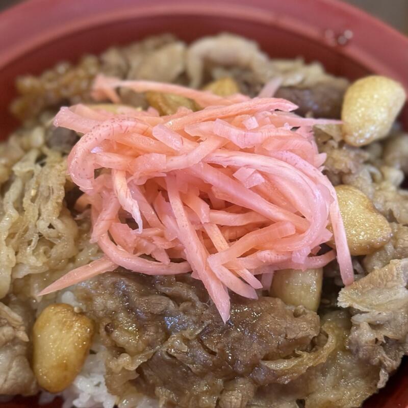 すき家 7号秋田土崎店 秋田県秋田市土崎港相染町 砂山 国道七号線側 上飯島駅 にんにく牛カルビ焼肉丼 紅生姜