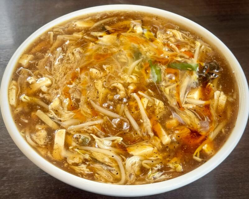 熱烈中華 〇武 まるたけ 山形県上山市金生東 高等養護学校前 かみのやま温泉駅 サンラータンメン スーラータンメン 酸辣湯麺