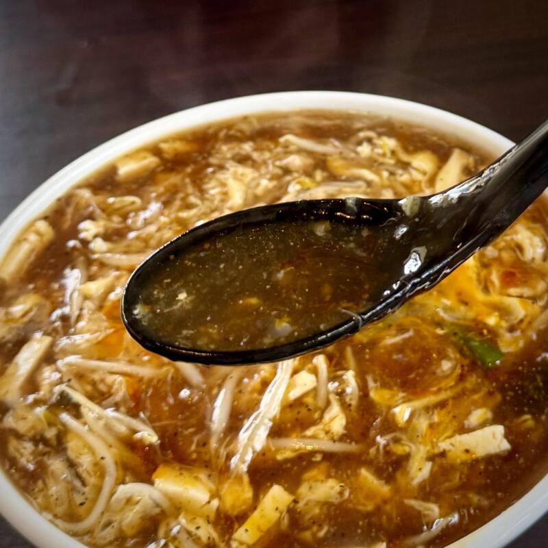 熱烈中華 〇武 まるたけ 山形県上山市金生東 高等養護学校前 かみのやま温泉駅 サンラータンメン スーラータンメン 酸辣湯麺 スープ