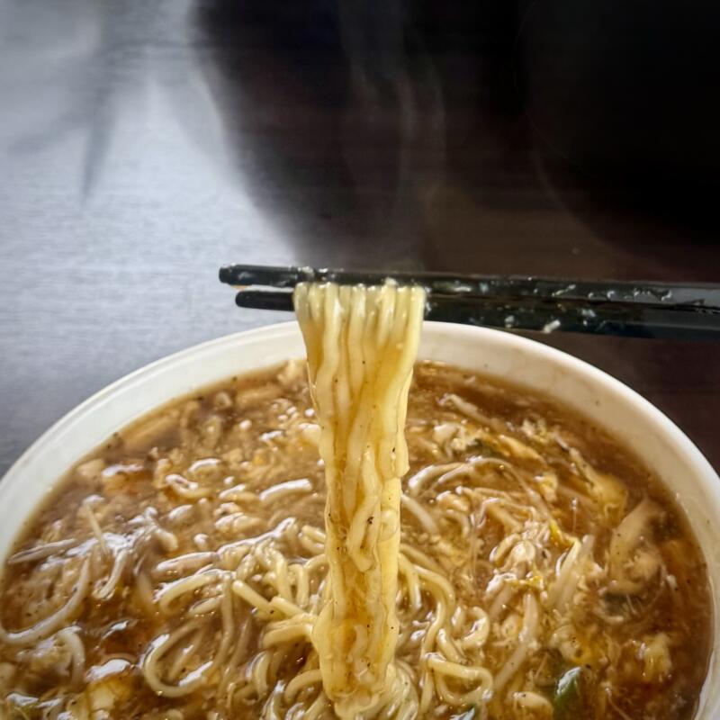 熱烈中華 〇武 まるたけ 山形県上山市金生東 高等養護学校前 かみのやま温泉駅 サンラータンメン スーラータンメン 酸辣湯麺 麺