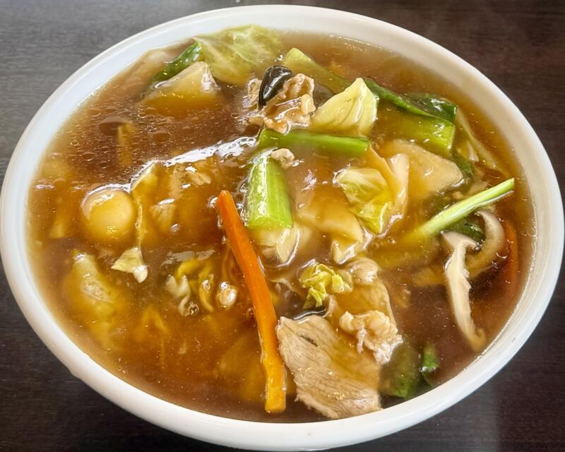 熱烈中華 〇武 まるたけ 山形県上山市金生東 高等養護学校前 かみのやま温泉駅 五目餡かけラーメン 餡掛けラーメン