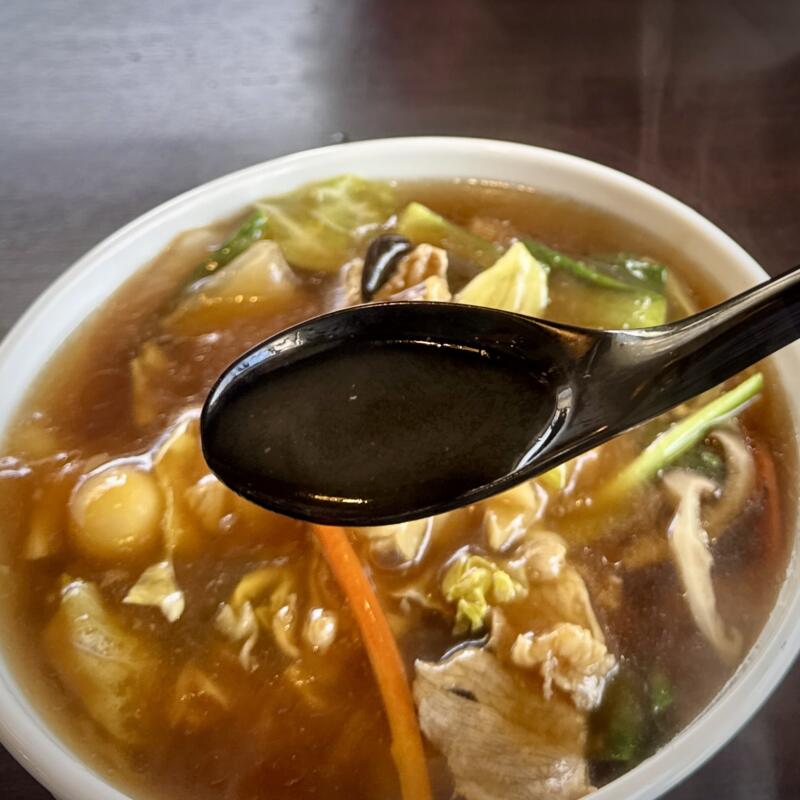 熱烈中華 〇武 まるたけ 山形県上山市金生東 高等養護学校前 かみのやま温泉駅 五目餡かけラーメン 餡掛けラーメン スープ