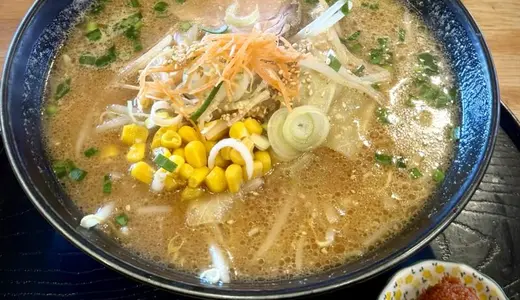 藤田屋 湯沢店＠秋田県湯沢市成沢にて辛味噌ラーメン＆餃子ライスセットをオーダー！日曜日は6:00から朝ラー営業もやっている人気店♪