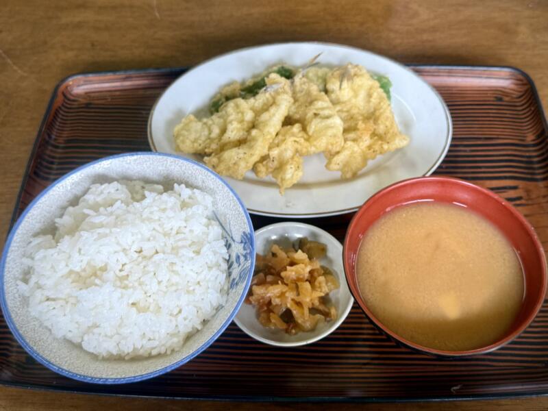 利根食堂 千葉県香取郡東庄町新宿 前原 下総橘駅 天ぷらライス 天ぷら定食 キス 鱚