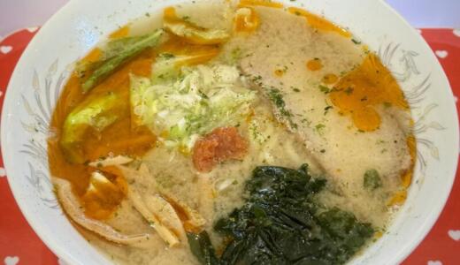 パストラール＠山形県東田川郡庄内町廻館にて辛みそラーメンをオーダー！今年で40年目を迎える庄内エリアの辛味噌のパイオニアの呼び声高いなのにラーメン店♪
