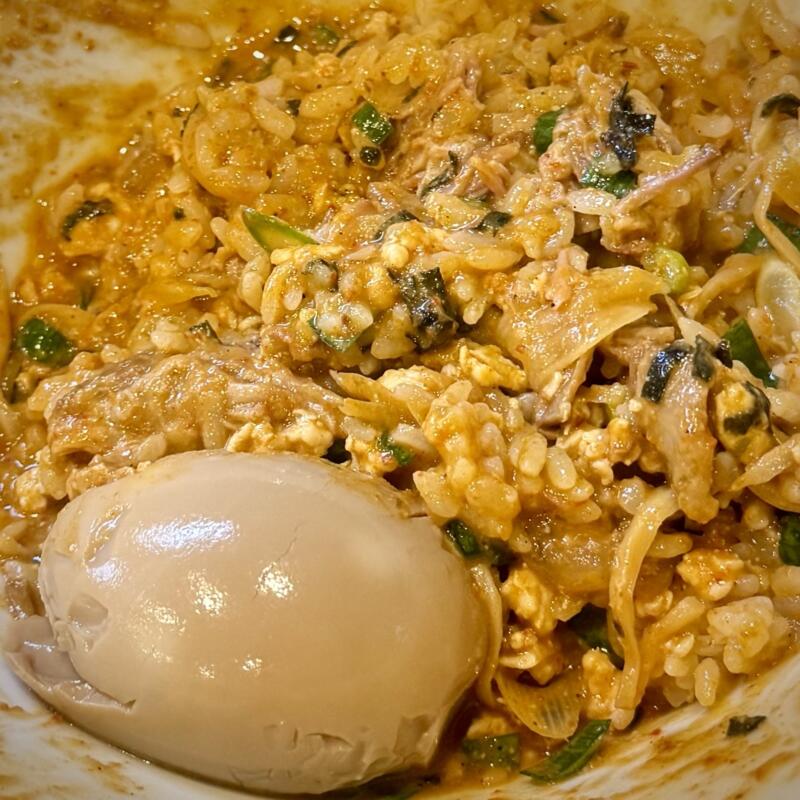 NOODLE SHOP KOUMITEI 香味亭 秋田県横手市婦気大堤 下久保 横手駅 オマール海老香る辛味噌まぜそば 辛さＬ　汁なしラーメン 追い飯