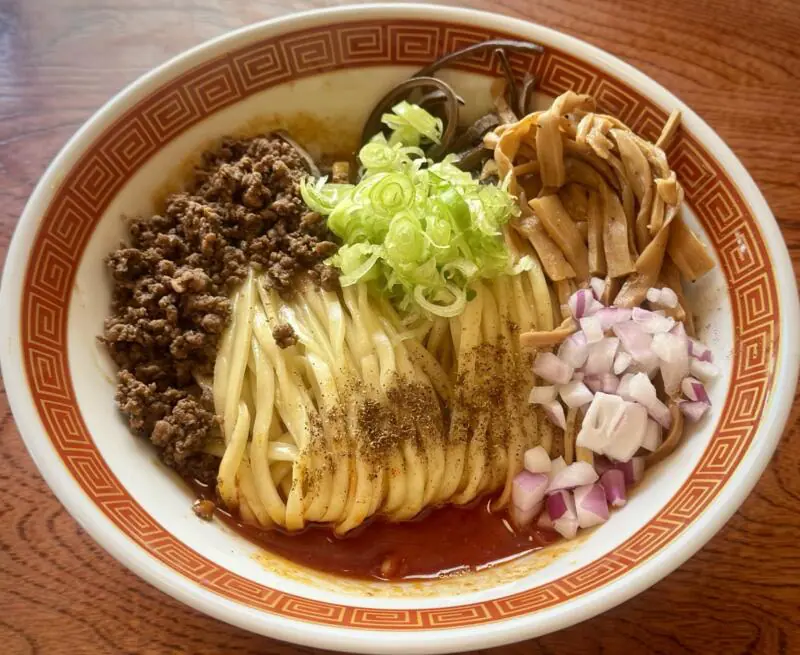 麺や 渚 なぎさ 秋田県南秋田郡五城目町鵜ノ木 五城目バスターミナル 八郎潟駅 汁無し担々麺