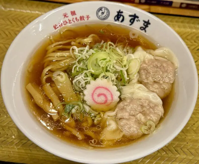 元祖仙台ひとくち餃子 あずま 一番町店 宮城県仙台市青葉区一番町 広瀬通一番町 青葉通一番町駅 勾当台公園駅 ワンタン麺餃子セット 雲呑麺 醤油ラーメン