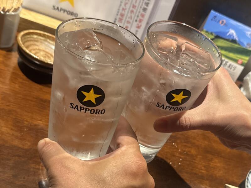 友四郎 中央店 山梨県甲府市 甲府駅前 栗焼酎 ダバダ火振り 乾杯