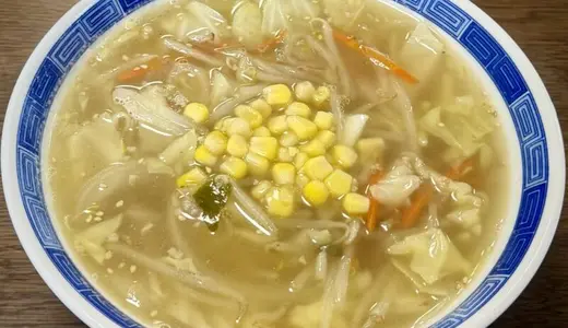 つばくら食堂＠秋田県横手市増田町にてタンメンをオーダー！オーソドックスな仕上がりながら旨みは力強い逸品ラーメン♪