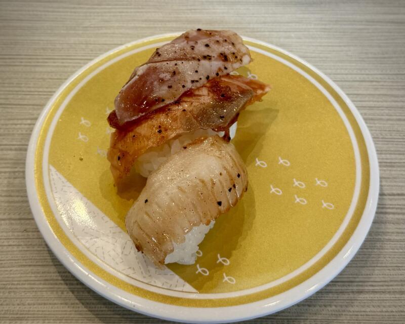 はま寿司 秋田下新城店 秋田県秋田市下新城中野 回転寿司チェーン店 レアステーキ三種盛り