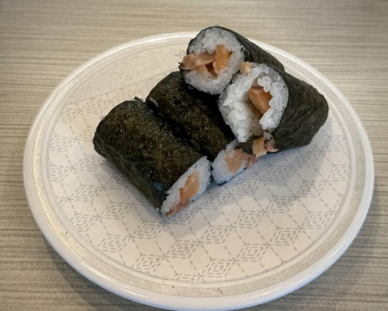 はま寿司 秋田下新城店 秋田県秋田市下新城中野 回転寿司チェーン店 鉄火巻き サーモン巻き