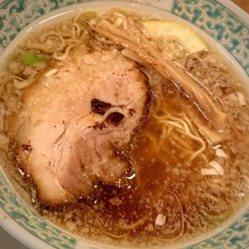 中華ダイニング 大黒屋 秋田県秋田市仁井田 羽後牛島駅 大野口 半ラーメン+チャーハン セット 醤油ラーメン 具