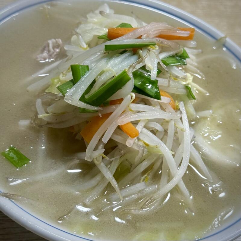 昭和の味 あじみ食堂 福島県須賀川市山寺道 福島交通入口 須賀川駅 タンメン 塩ラーメン 具 野菜