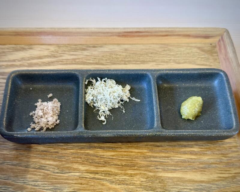 麺処 隆 りゅう 福島県郡山市富久山町久保田 郡山駅 昆布水つけ麺 塩つけ麺 薬味